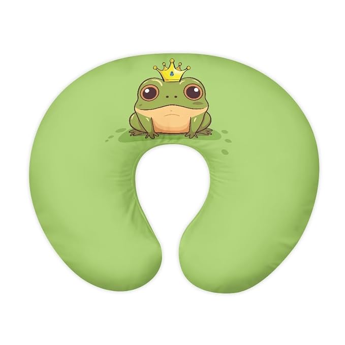 Crown Frog Breast Feeding Nursing Pillow Cover with Hidden Zipper, Breastfeeding Nursing Pillow Slipcovers Super Soft for Breastfeeding Moms