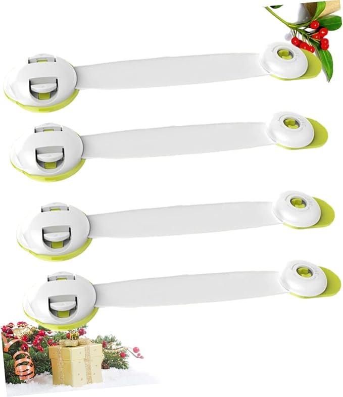 DECHOUS 8pcs Multipurpose Childproof Locks Easy Install Self-adhesive Locks for Cabinets Doors Refrigerators