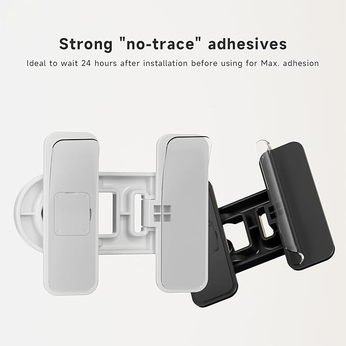 2 Pack Child Proof Refrigerator Lock with Sticky Adhesive Pads, kids Safety Locks for Doors, RV Refrigerator, Oven Lock Safety Baby Cabinet Locks, White