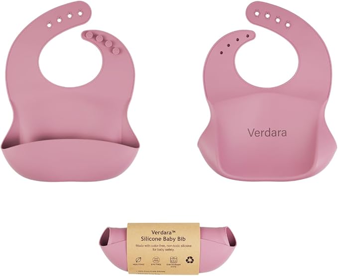Soft Silicone Baby Bibs ??3 Pack | Adjustable, Waterproof, Easy-Clean Feeding Bibs