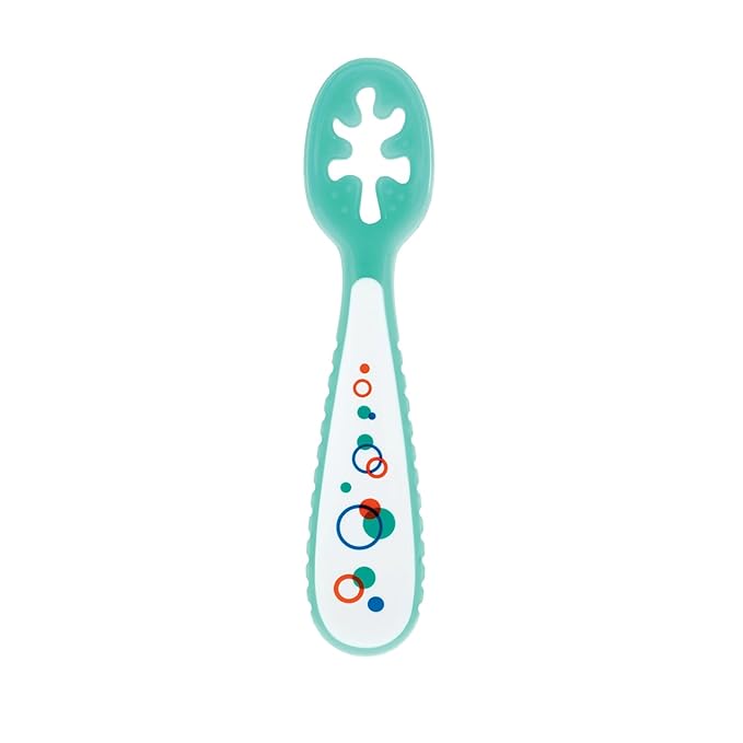 Nuby Baby's First Spoons Set - (3-Pack) Feeding Utensils for Babies - 6+ Months - Bubbles