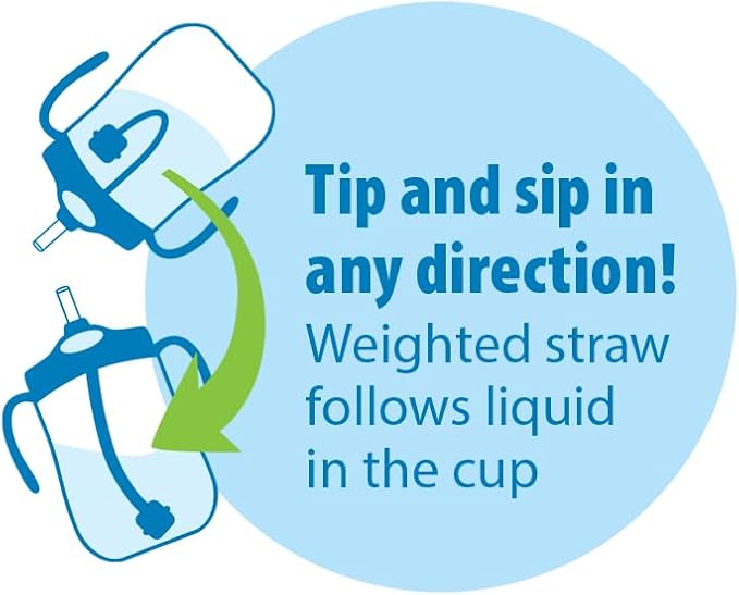 Dr. Brown's Milestones Baby's First Straw Cup, Training Cup with Weighted Straw, 9 oz/270 mL, BPA-free, 6m+, Olive Green, 1-Pack