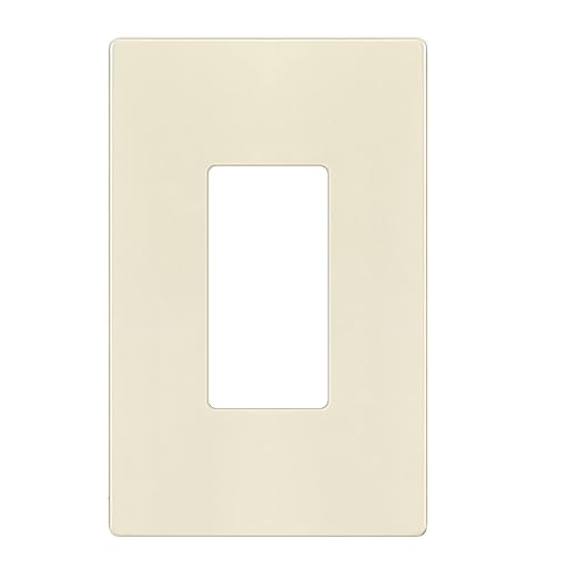 ENERLITES Screwless Decorator Wall Plate Child Safe Outlet Cover, Gloss Finish, Medium Size 1-Gang 4.88" H x 3.11" L, Unbreakable Polycarbonate Thermoplastic, SI8831M-LA, Light Almond