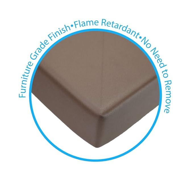 KidKusion Soft Seat Hearth Pad | Made in USA | Brown | 90" x 14" | Fireplace and Hearth Protection