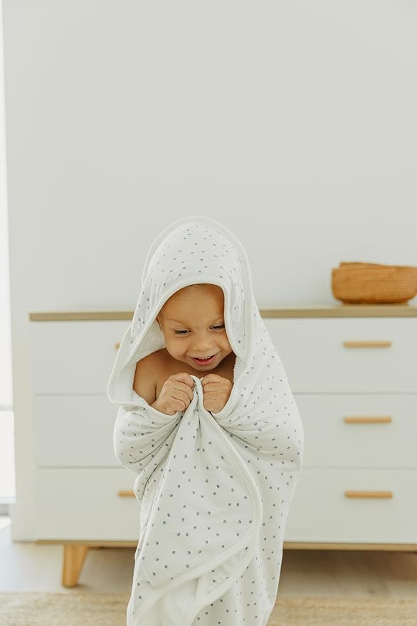Copper Pearl Hooded Bath Towels Premium Knit/Terry Cloth Baby Towels with Hood, Pockets, and Cool Designs - Great to Gift and Make Bath Time Fun - Baby Bath Towel, Haze