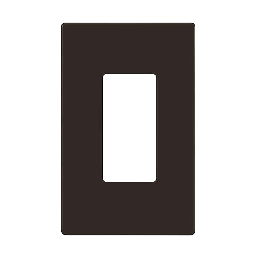 ENERLITES Screwless Decorator Wall Plate Child Safe Outlet Cover, Size 1-Gang 4.68" H x 2.93" L Switch cover, Unbreakable Polycarbonate Thermoplastic, SI8831-BR, Glossy, Brown
