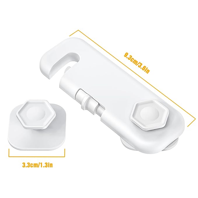6 Pack Fridge Locks for Kids, Cabinet Locks Baby Proofing, Child Proof Refrigerator Lock, Door Locks for Kids Safety, Baby Locks for Cabinets and Drawers, Doors, Fridges, Freezers, Closets, Ovens