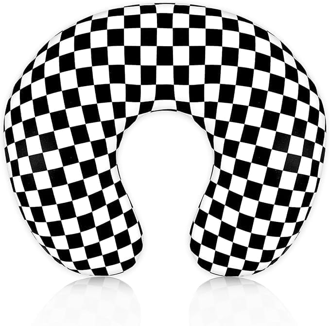 Nursing Pillow for Breast Feedingand Bottle Feeding, Breastfeeding Pillows for Mom with Removable Cover and Breathable Filling, Feeding Pillow for 0-16 Months(Black)