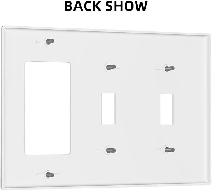 Farm Country Love Home Wood Print 3-Gang 2-Toggle 1-GFCI/Decorator Combination Light Switch Decorative Triple Combo Device Switches/Rocker Outlet Covers and Wall Plate
