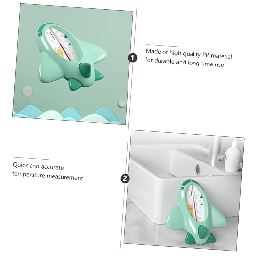 UPKOCH 1pc Water Thermometer for Newborn Bathtub Pool and Tub Thermometer Cartoon Plane Shape Easy to Use and Read