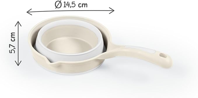 DOLU Foldable Bath Ladle for Compact Toddler Wash Tub, Portable and Space Saving Design Ideal for Ages 6 Months and Older, Relax Beige