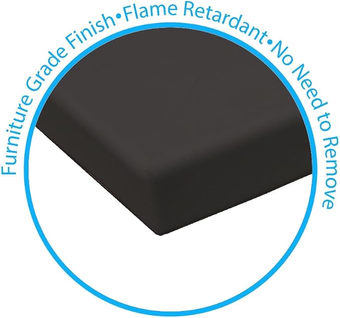Kidkusion Soft Seat Edge Cushion | Made in USA | 60" | Black | Fireplace Safety Cushion | Hearth Pad