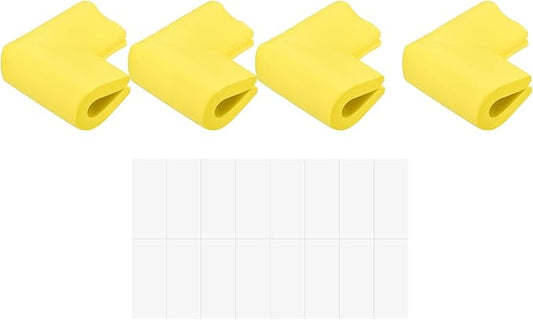 uxcell Corner Guards Edge Protectors, 4Pack U Foam Safety Bumper W Self-Adhesive Tape Furniture Corner Table Edge Guard, 2.16"x1.38"x0.315", Yellow