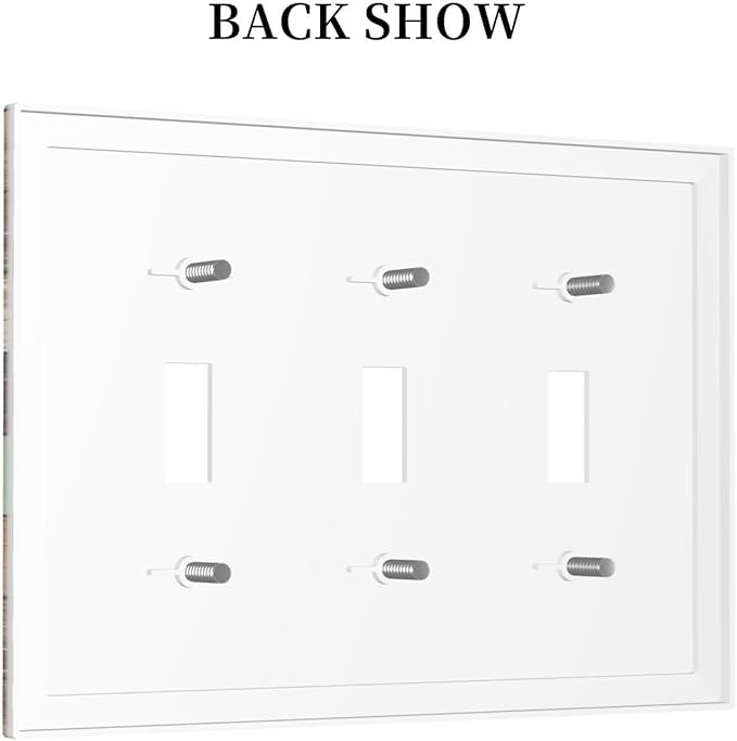 Timeworn Marine Weathered Wood Rustic Nautical Anchor Decorative Switch Plates 3 Gang Wall Plate Triple Toggle Light Switch Cover Faceplate Electrical Wall Panels for Farmhouse Home Decor