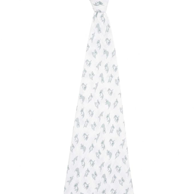 aden + anais Swaddle Blanket, Boutique Muslin Blankets for Girls & Boys, Baby Receiving Swaddles, Ideal Newborn & Infant Swaddling Set, Perfect Shower Gifts, Single, Now + Zen-Koalas