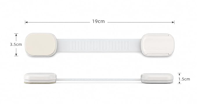 Baby Safety Locks for Cabinets & Drawers (10 Pack) – Child Proof Cabinet Locks with Strong 3M Adhesive, No Drill Safety Latches for Kitchen, Bathroom, Fridge & Cupboards