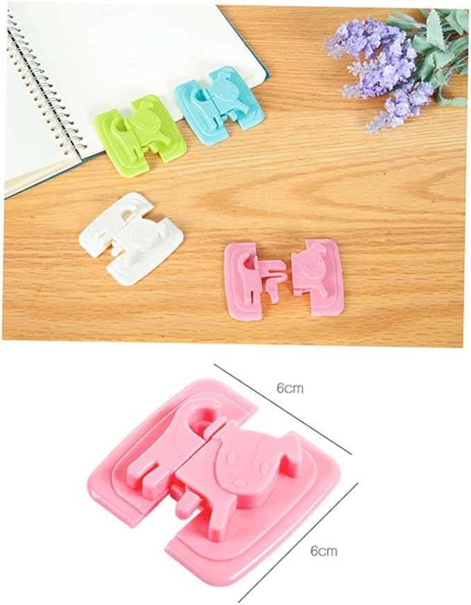 Kisangel 10pcs Dog Pattern Boy Girl Safety Locks Cabinet Latches for Home Appliances No Key Needed Prevents Fingers from Getting Trapped