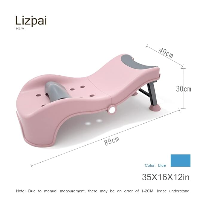 Adjustable Children Shampoo Chair for 3-10 Year Old Bathing Seat Tub Collapsible with Prevent Wet Clothes Design