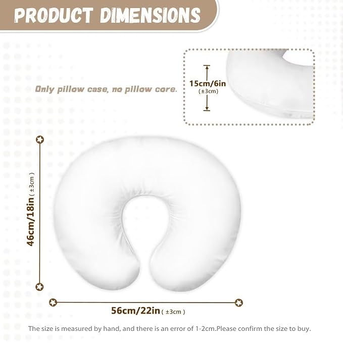 Pumpkins Maple Nursing Pillow Cover Breathable Neutral Breastfeeding Pillow Cover with Hidden Zipper Removable Thanksgiving Pillow Cover for Infant Snug