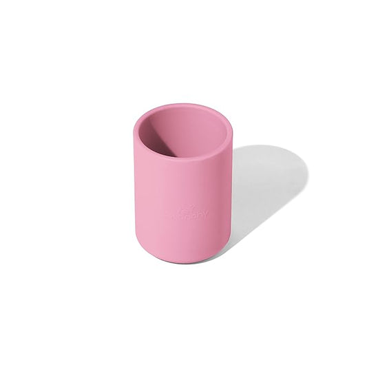 Avanchy Silicone Training Cup ??12 oz Open Cup for Toddlers and Infants ??Ideal for Baby Led Weaning and Transitioning from Bottles, Pink