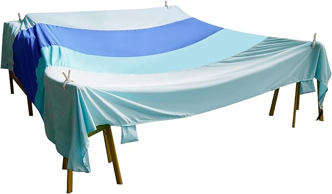 Blanket Fort Building Kit for Kids, Portable Playhouse Play Tent Fort with CPC Certification, Indoor/Outdoor Air Tent Fort for Kids Age 4-8 8-12