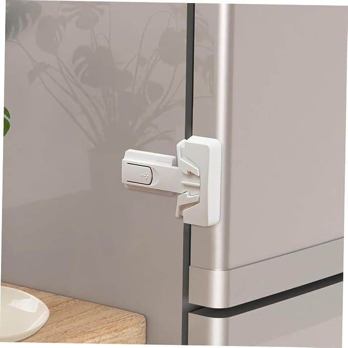 Vaguelly 2pcs Boy Girl Safety Locks Cabinet Proofing Latches for Cupboards Easy Installation Versatile Proofing Black White Color Options