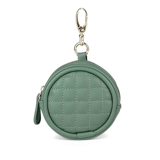 SONARIN Leather Dummy Case with Clasp,Portable Soother Pod Pacifier Case Pacifier Holder Soother Storage Box for Holding 2 Pacifiers or Nipple Shields,Attach to Diaper Bags(Green)