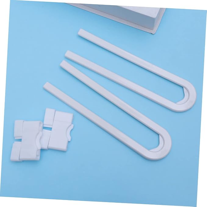 ERINGOGO Child-proof Cabinet Latches 4 Pack No Tools Required U-shaped Locks for Kitchen Closet and Drawer