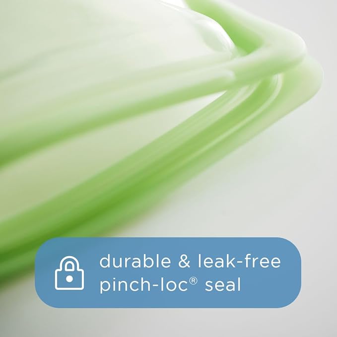 Stasher Silicone Reusable Storage Bag, Pocket Bags 2-Pack, Microwave, Dishwasher, Oven Safe, Sous Vide, Eco Friendly, Leak-free, Food-safe Silicone Snack Bags for Travel, 4 oz, Clear & Aqua | Leakfree Travel Bag