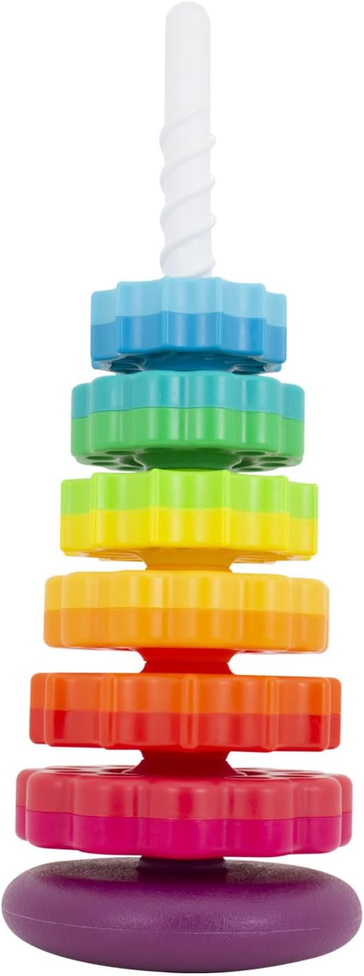 Toys for 1 Year Old, Spinning Stacking Rings for Toddlers 1-3, Autism Sensory Learning Toys for Toddlers 1-3, Montessori Learning Activities Gift for 12+ Months Boy Girl