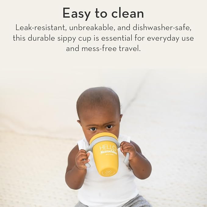 Bella Tunno Sippy Cup, Silicone Training Cup with Transition Handles for Infants, Toddlers & Kids, Babies 6-12 Months & Toddlers 1-3 Years, Boys & Girls I'll Drink to That, 8 oz
