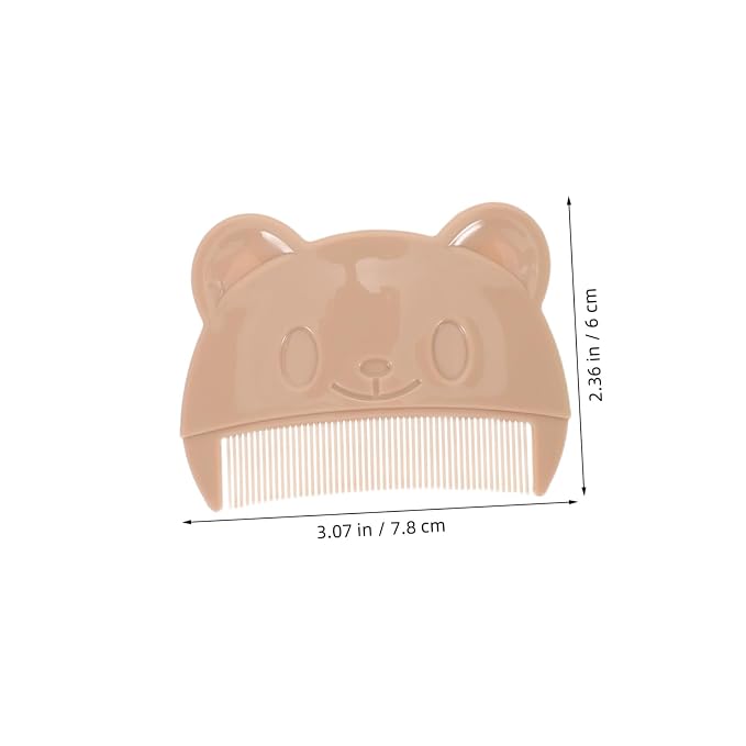 WOONEKY 9pcs Comb Set for Cradle Cap and Newborn Hair, Bear-shaped Scalp Brushes, Plastic Hair Combs and Boys Bath and Shower Care