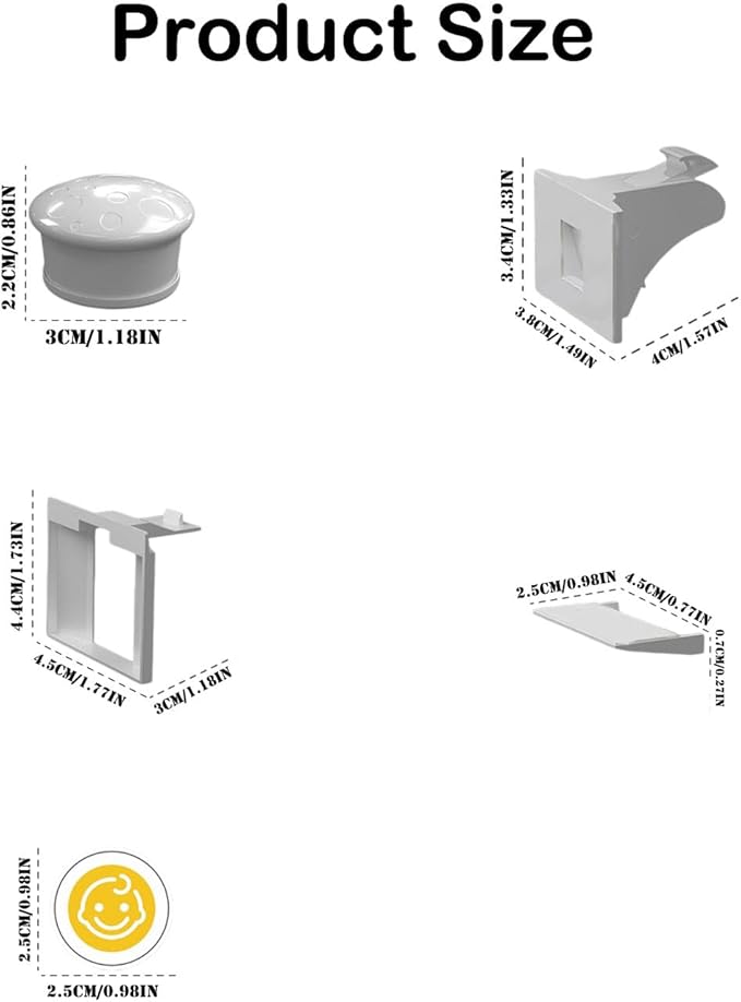 12p Child Safety Magnetic Cabinet Locks Baby Proofing Cabinet Latch Locks with Adhesive No Drill Easy Installation for Cabinets Drawers Doors