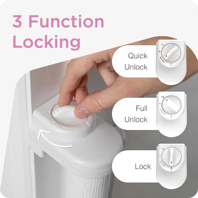 Retractable Baby Gate Perma Child Safety 33" Tall x 71??Wide, Mesh, for Stairs, Doorways, Dogs, Pets, Indoor, Outdoor, One-Handed Operation, Locking, Easy Install, Hardware Mount, White