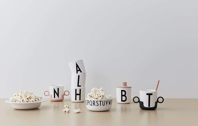 Design Letters Sippy Cup Lids for Melamine Cups Designed in Denmark | Durable Drink Lid for Babies, Toddlers & Kids | BPA & BPS Free, Food Safe Toddler Sippy Cup Lids | Dishwasher Safe Tight Fit Lids