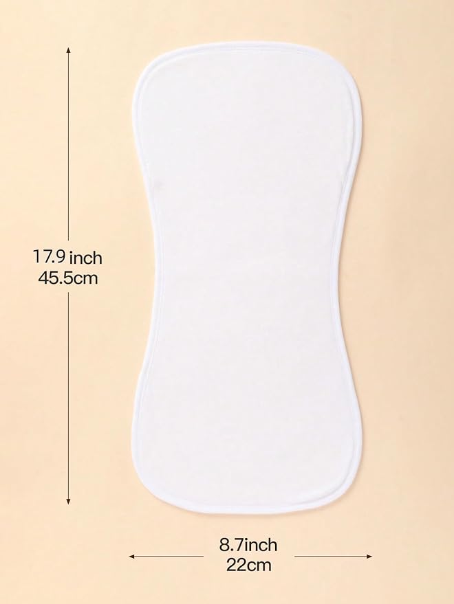 6 Pack Cotton Baby Burp Cloths Extra Absorbent Soft for Baby Boys and Girls