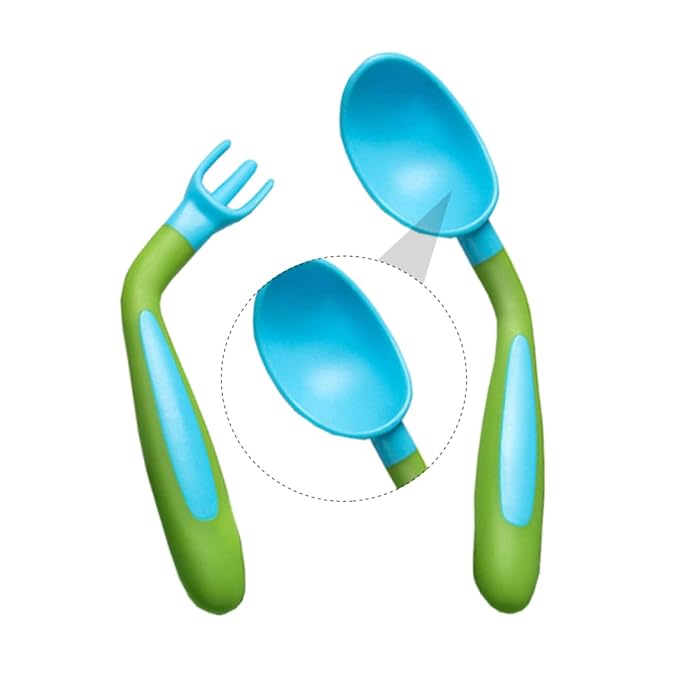 1Set Bendable Fork Spoon for Feeding Tableware and Easy to Clean for Food