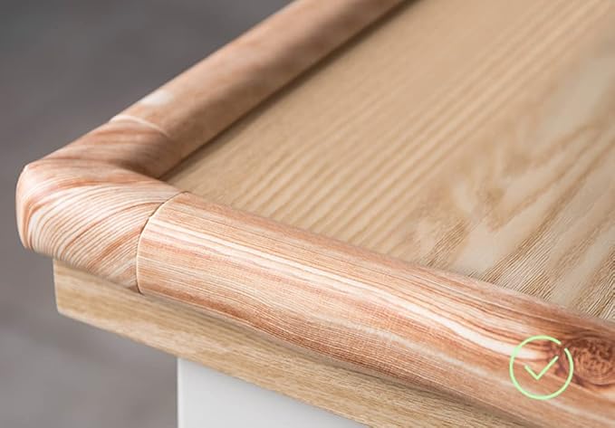 4 Pack I 6.5ft Table Edge Protector Wood Grain Look Corner Guards Child Toddler Bumper Strip Baby Proofing Wooden Furniture Without Color Distractions