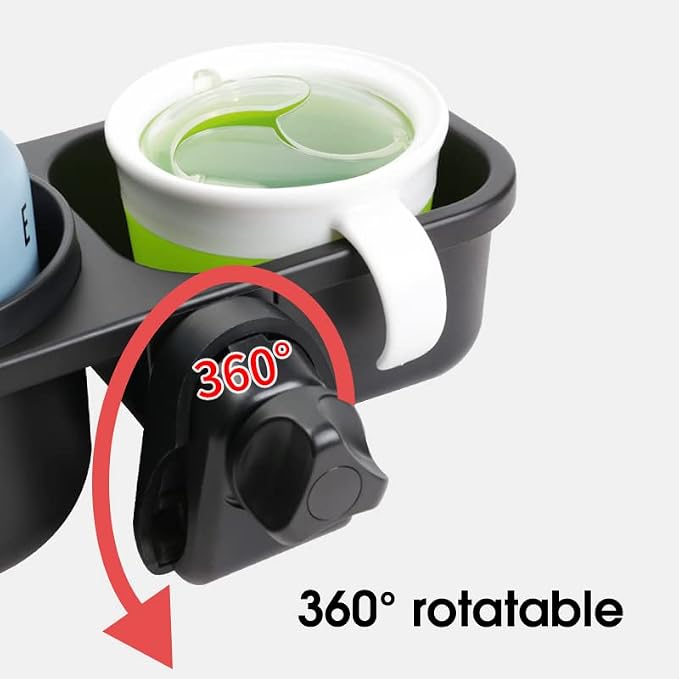 Universal Snack Tray for Stroller with Stroller Cup Holder, Universal Stroller Snack Tray with Cup Holder, Stroller Tray Attachment and Stroller Accessories