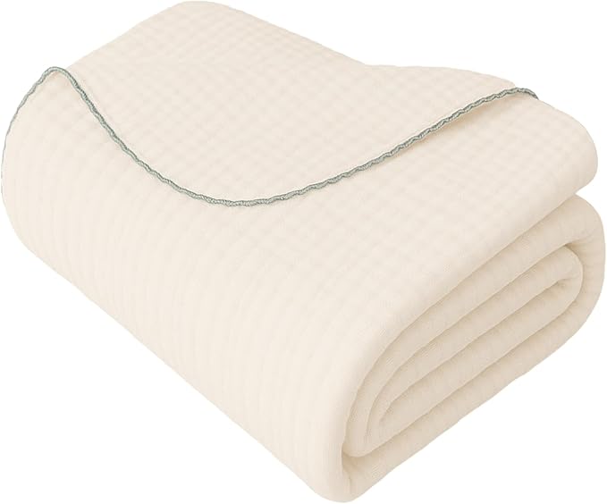 Toddlekind Kind Cloth – Organic Cotton Muslin Baby Blanket (47 × 47 in) – Multi-Use Swaddle, Nursing Cover & Stroller Blanket – Ultra-Soft, Breathable, Stylish Design (Sage)