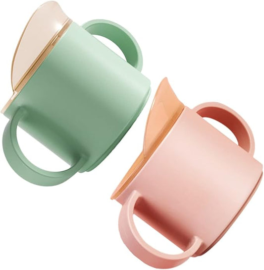 Sosoport 2pcs Fall Water Cup Boy Girl Training Cup Boys and Girls Sippy for School Drinking