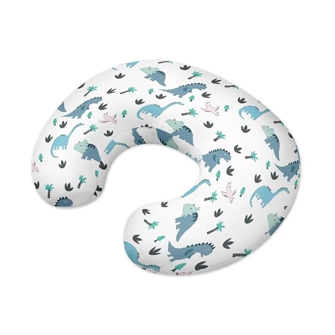 Pillow Cover for Infant Snug,Durable Breathable Nursing Pillow Case with Hidden Zipper,Neutral Breastfeeding Pillow Slipcover,Cute Dinosaur and Tree