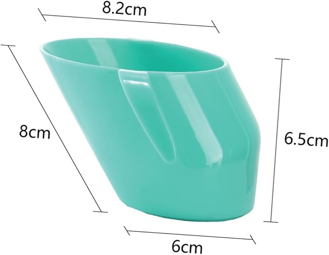 LIOOBO Portable Slanted Training Cup with Double Handles for Mint Green Ergonomic Design Drinking Cup to Cultivate Healthy Hydration Habits