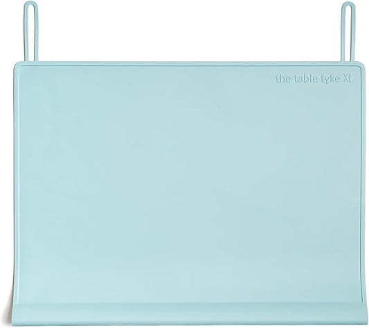 The Table Tyke Table Tyke Placemat XL Silicone Baby Placemat with Teething Edge Bumper - Waterproof Toddler Table Mat for Eating, BPA Free, Dishwasher Safe (Sky Blue)