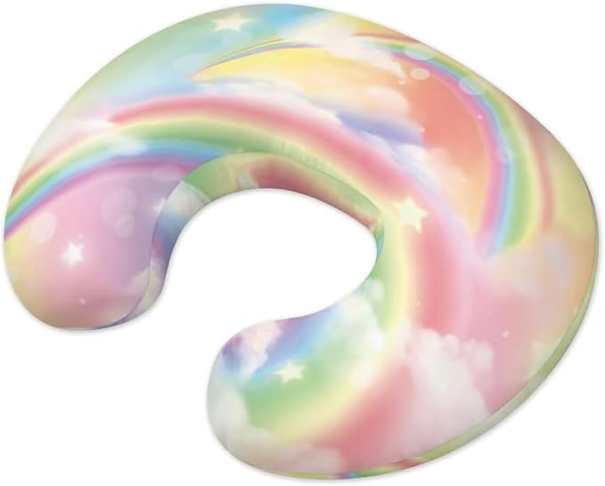 Rainbow 2 Nursing Pillow Case for Newborn Support for Breastfeeding, Bottle Feeding & Bonding Feeding Pillow Cover Stretchy Comfortable Pillow Slipcover Cover Only