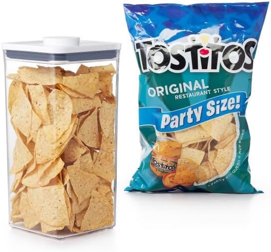 OXO Good Grips POP Container - Airtight Food Storage - Big Square Tall 6.0 Qt Ideal for bulk snacks and cereal