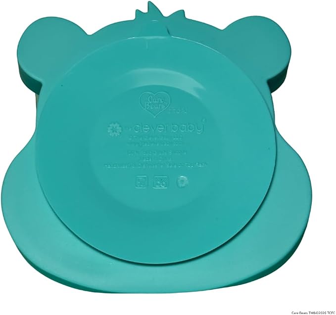 Care Bears Wish Bear Silicone Suction Plate BPA-Free Food-Grade Silicone Baby Plate | Strong Suction for Babies & Toddlers | Dishwasher Safe | Baby-Led Weaning