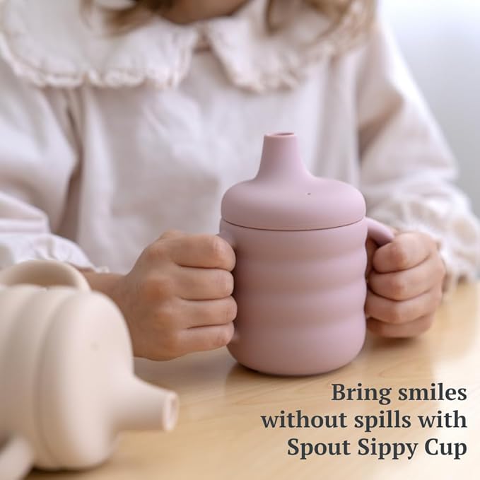 Vaanshie Silicone Baby Sippy Cups | Straw Cup Baby | Toddler Cup with Straw | 3 Stages Training Cup for Infants Toddlers and Kid, 5.4 oz (Pink)