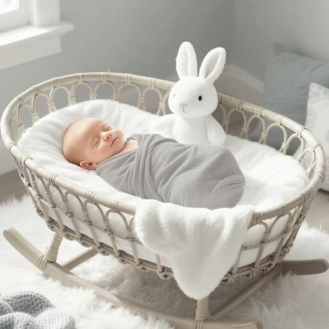 Muslin Swaddle Blankets for Baby Boy - 3 Pack 47x47 Inch Large Receiving Blankets, Soft Breathable Cotton Nursery Swaddles for Newborn, Infant & Todler (Gray, Cream White, White)