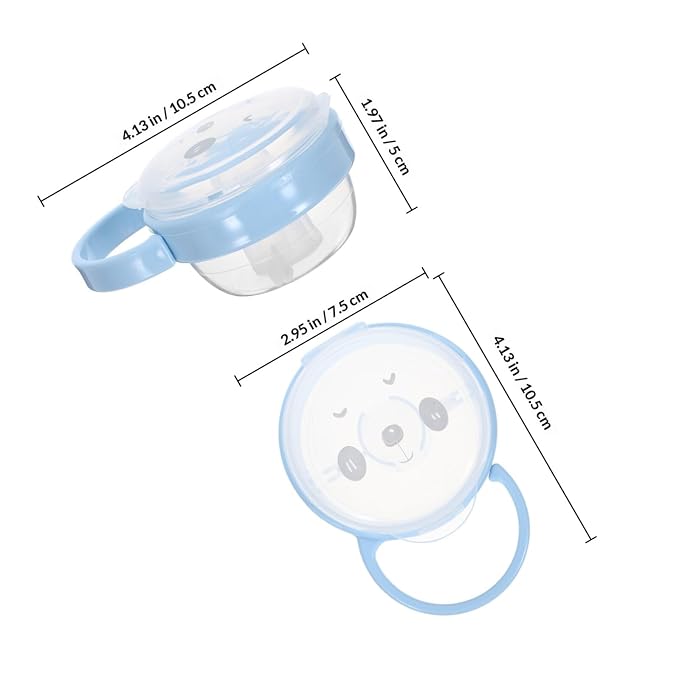 Portable Holder Case Dustproof Storage Box with Hook Blue Travel Pacifier Container for Hygiene